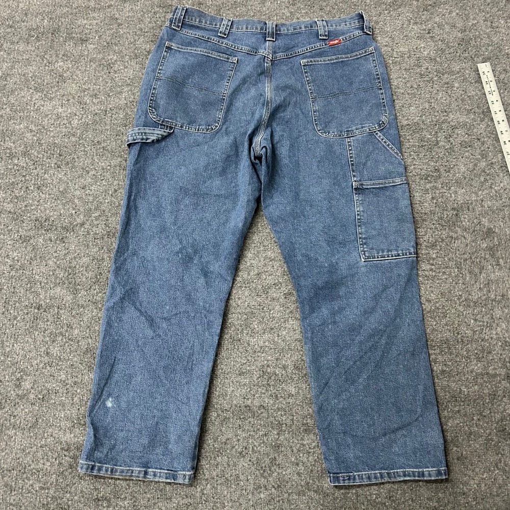 Wrangler Jeans Mens Size 36x30 Blue Relaxed Fit Carpenter Denim Workwear Pants